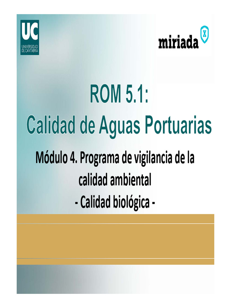 Evaluación Calidad Biológica UGAP | PDF