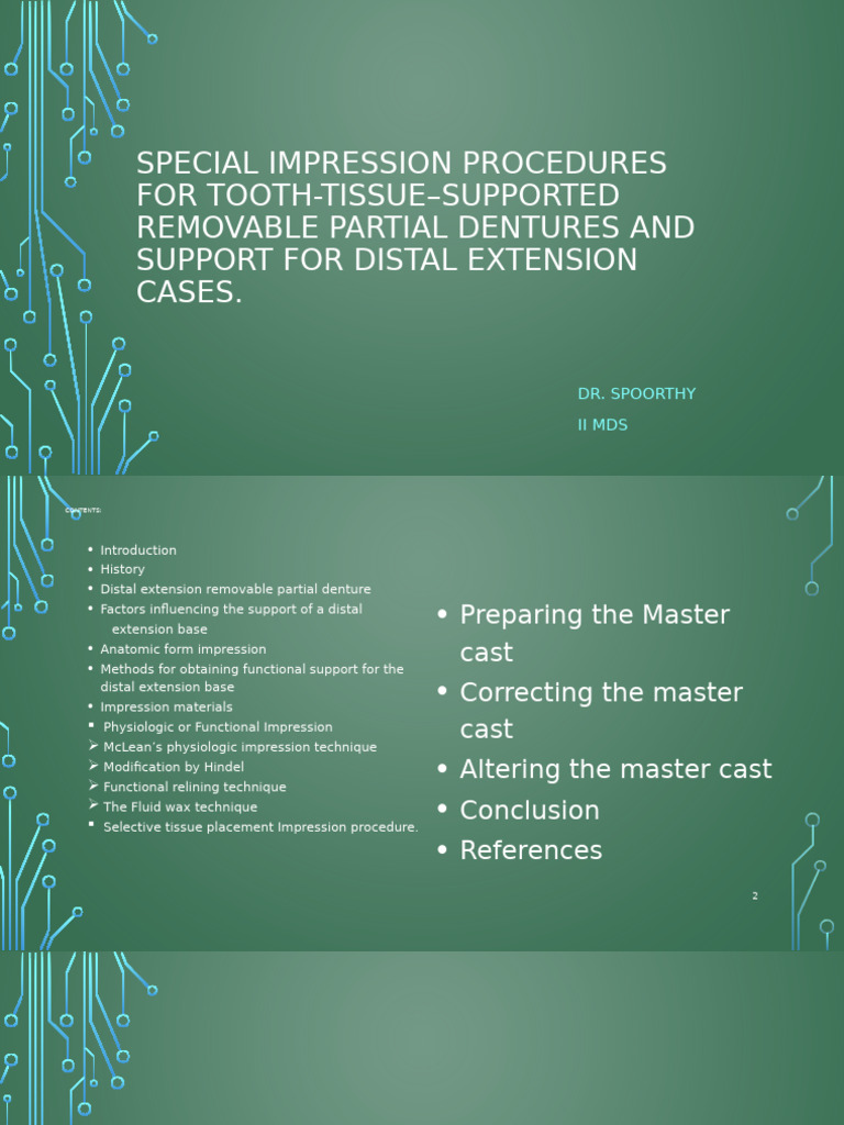 Impression Techniques for RPDs | PDF | Dentures | Dentistry Branches