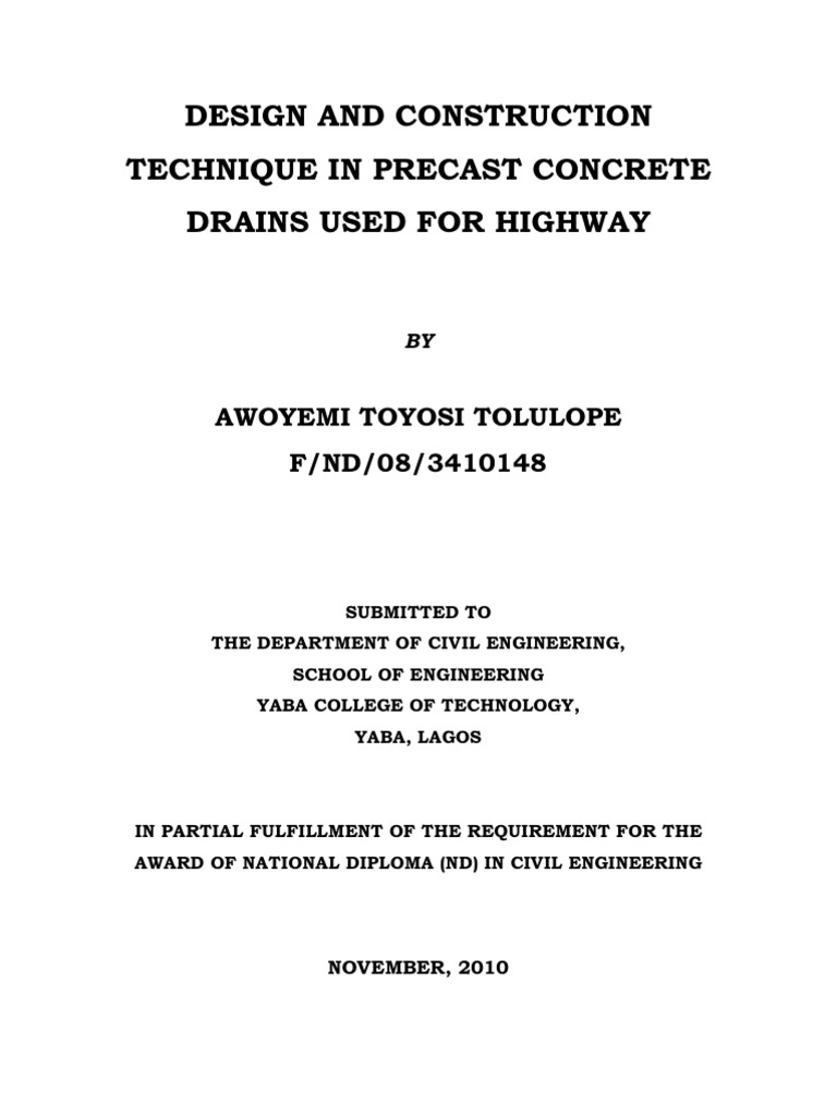 Drainage Design | PDF | Road Surface | Concrete