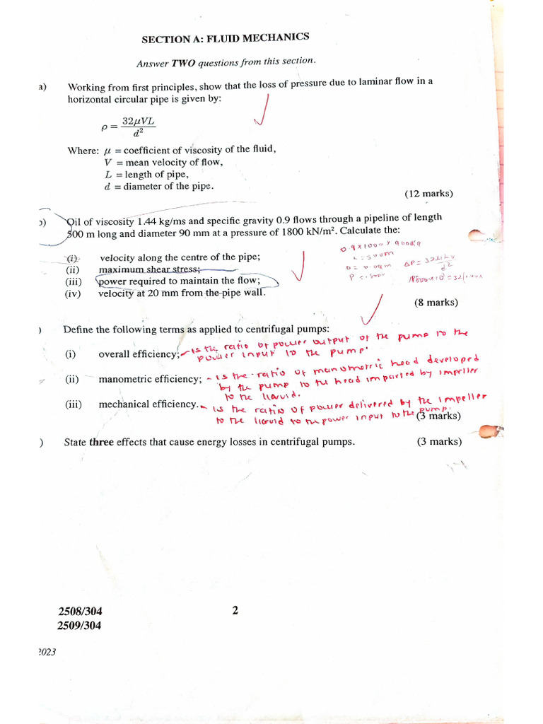 Thermo and Fluid Questions | PDF