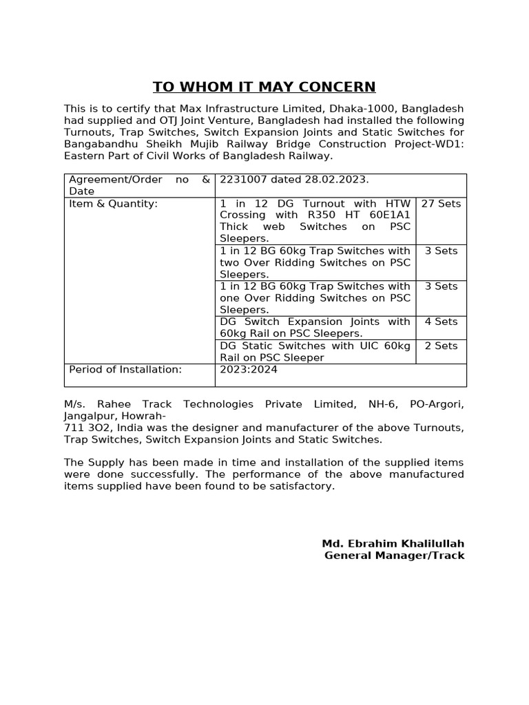WD 1 Certificate | PDF