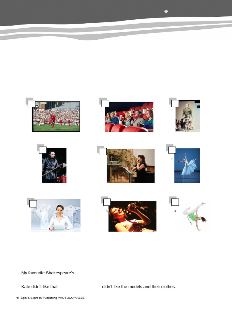 2 Flash5 Vocabulary Extra Practice 4 | PDF | Entertainment | Performing ...
