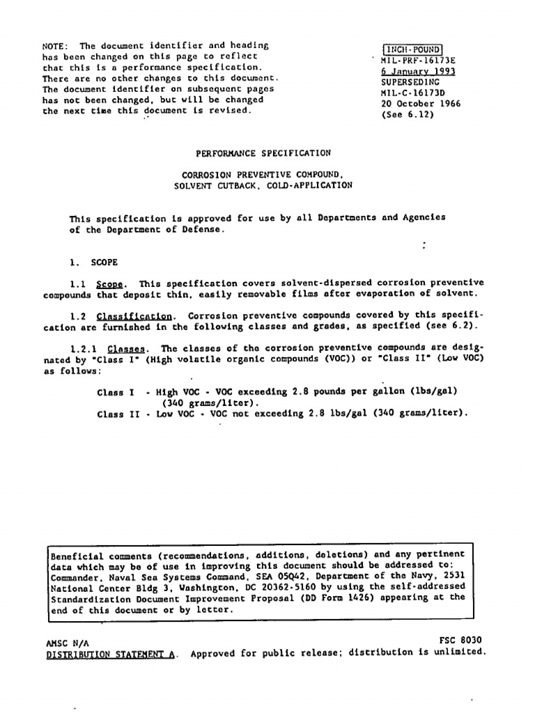 Mil PRF 16173 | PDF | Specification (Technical Standard) | Corrosion