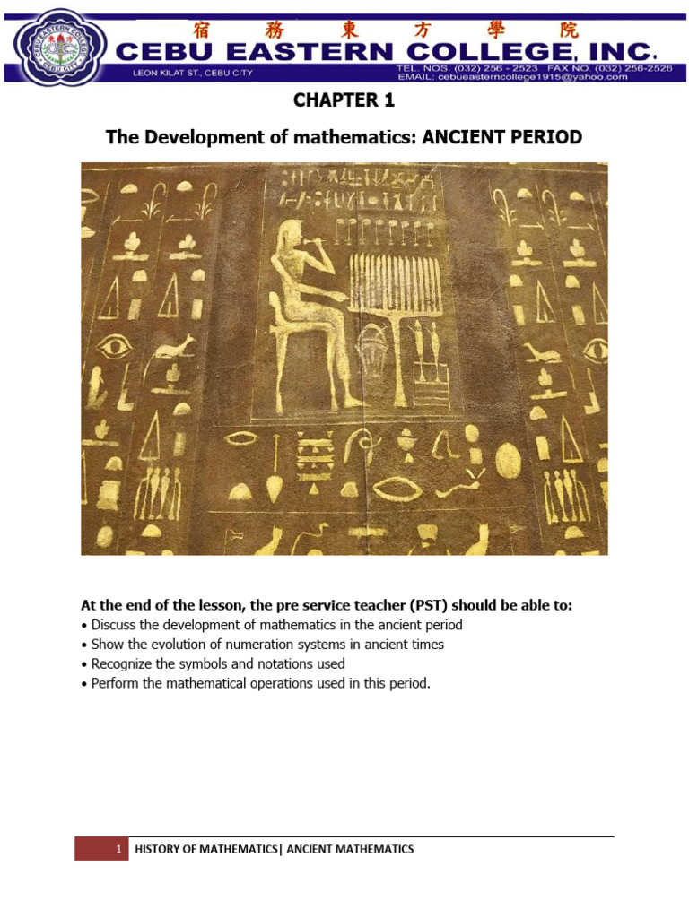 Ancient Mathematics Development | PDF | Sumer | Mathematics