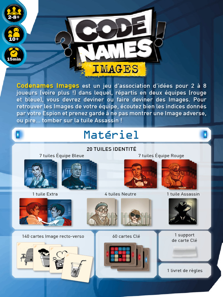 Règles du jeu Codenames Images | PDF