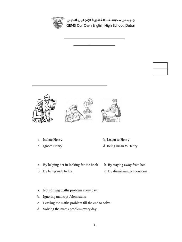 Moral Education Revision Worksheet 2024 | PDF | Psychology