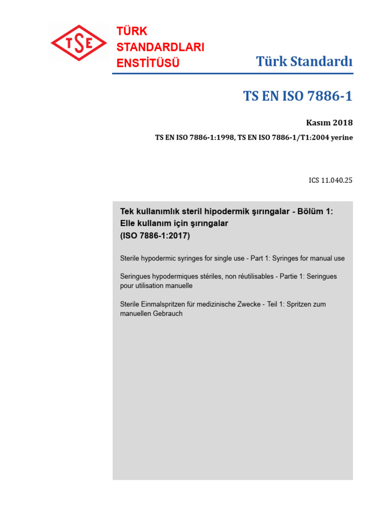 TS en Iso 7886 1 | PDF