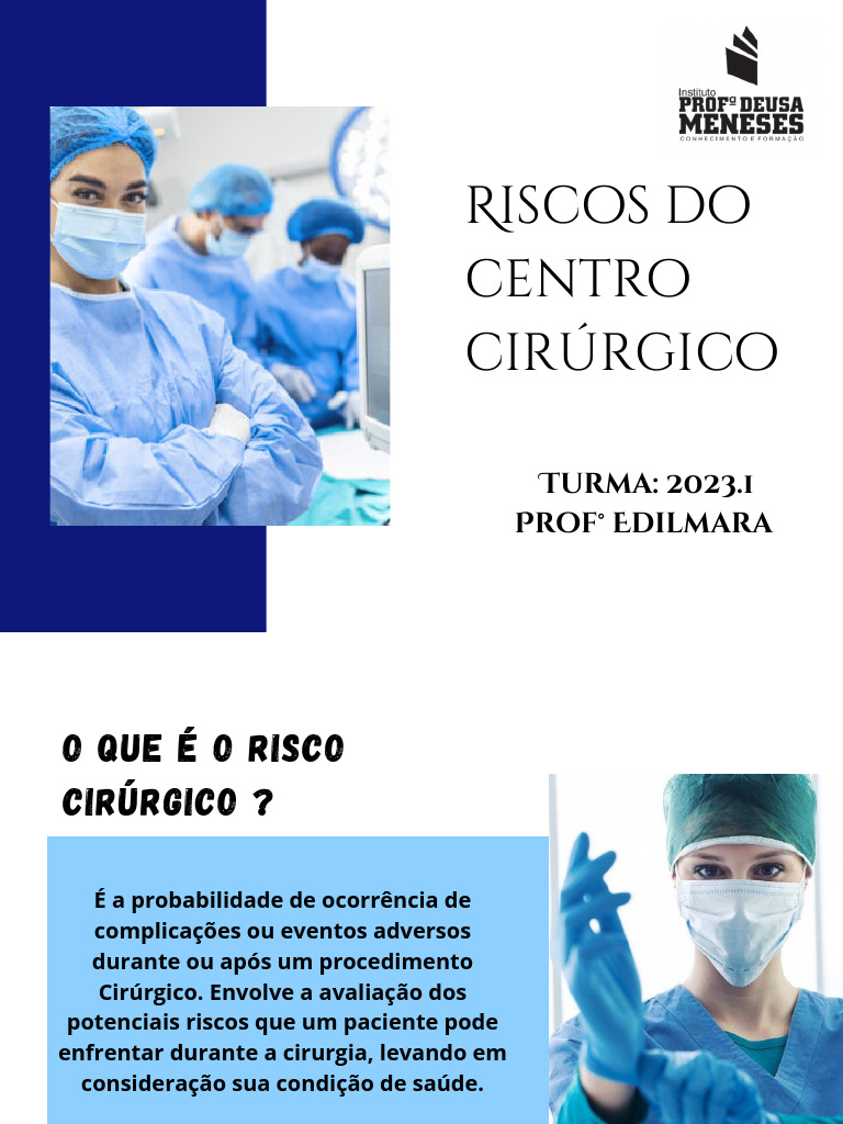 Riscos Cirúrgicos e Biossegurança | PDF | Enfermagem | Infecção