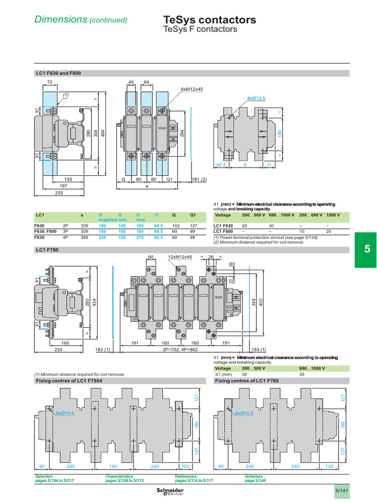 Schneider Contactor Specifications | PDF | Electrical Equipment