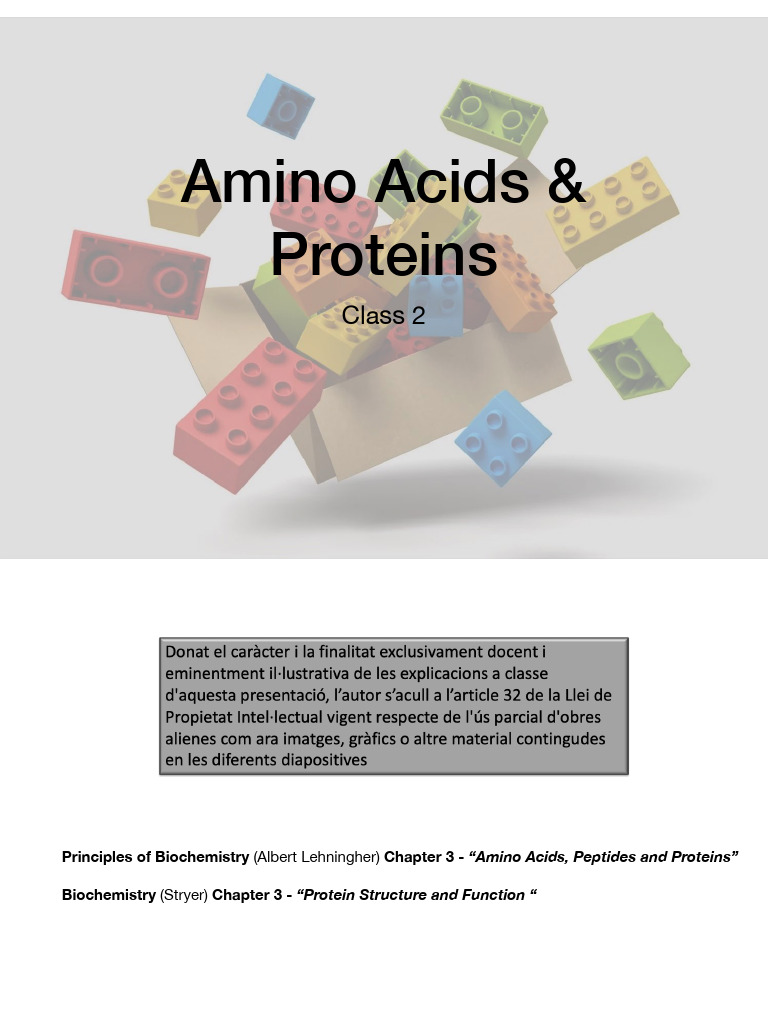 Amino Acids and Protein Biochemistry | PDF