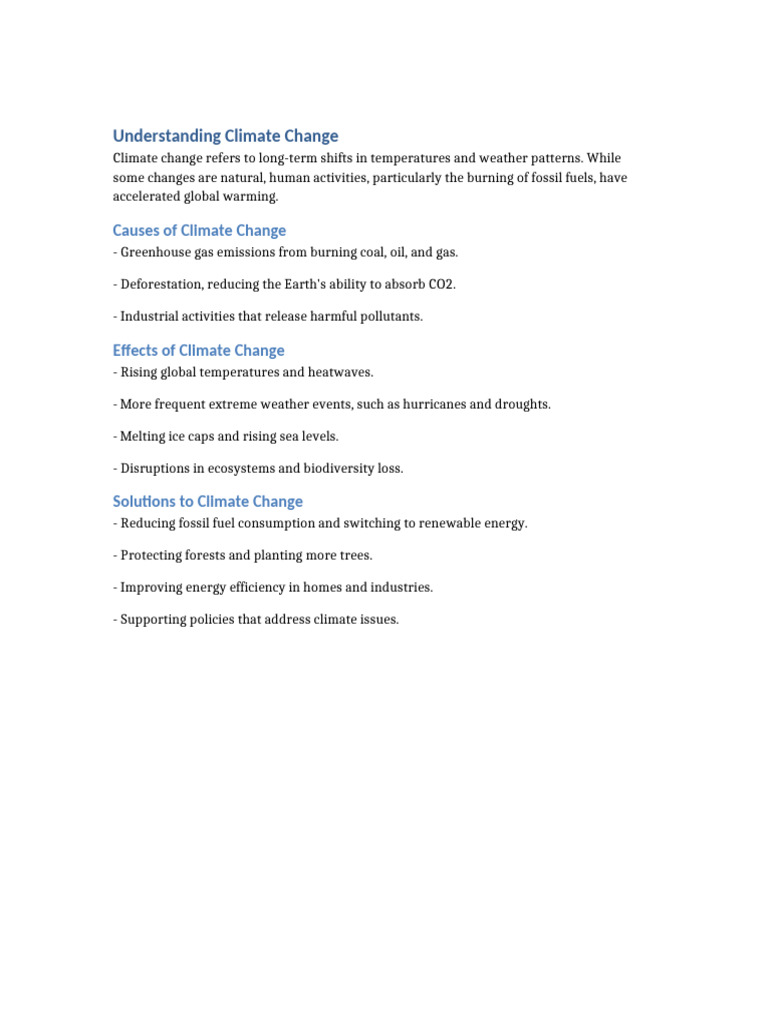 Understanding Climate Change | PDF