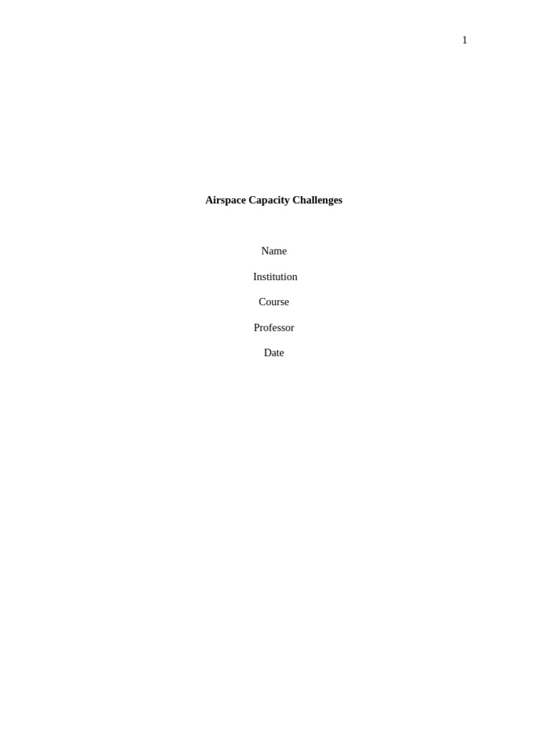 Airspace Capacity Solutions | PDF | Air Traffic Control | Aviation