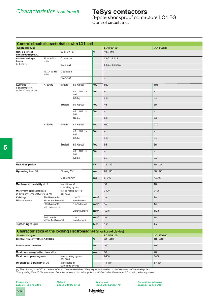 Schneider Contactor Catalogue - 171 | PDF | Electrical Engineering | Tools