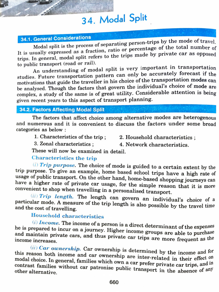 Understanding Modal Split in Transportation | PDF | Public Transport ...