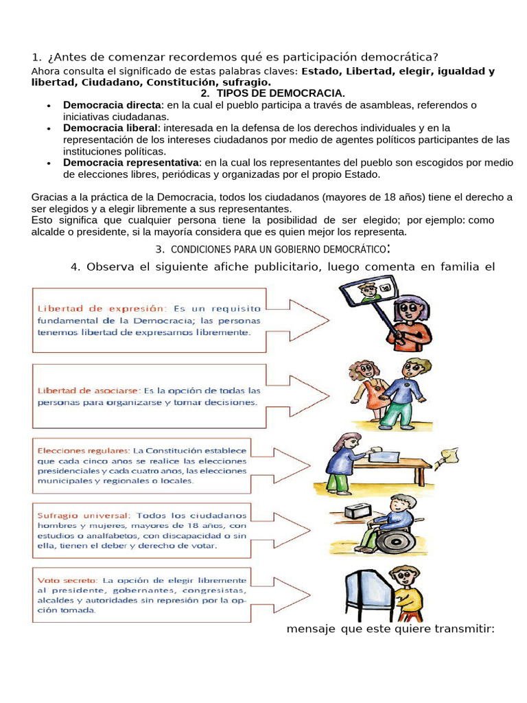 Tipos y Principios de Democracia | PDF