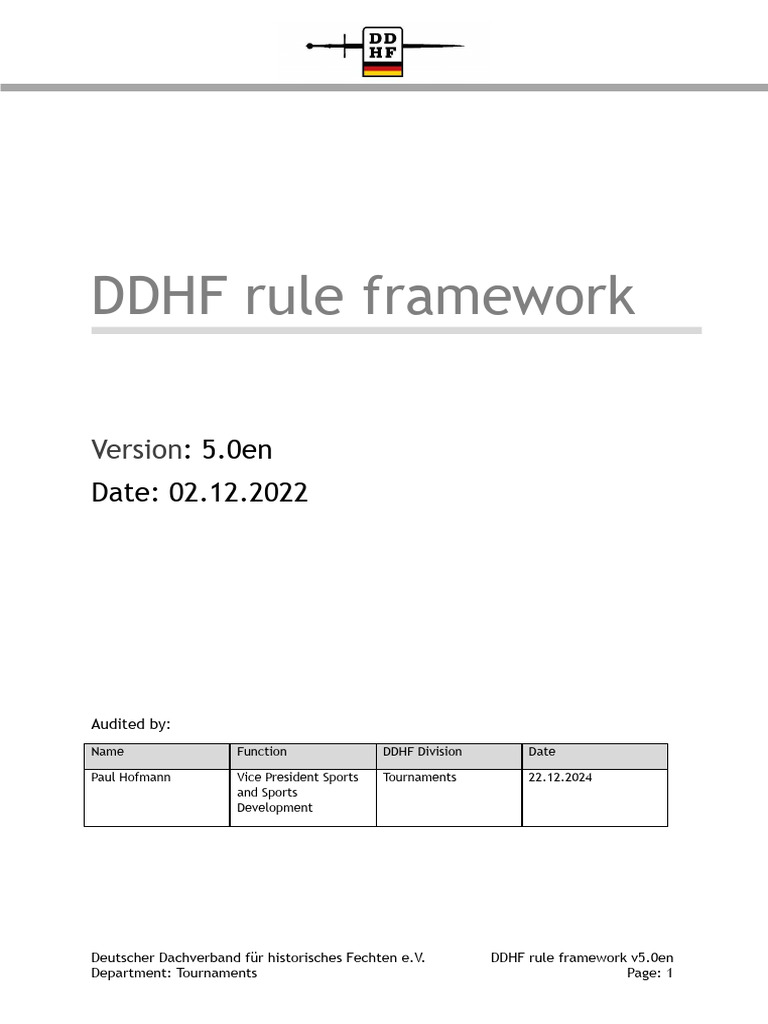 DDHF Historical Fencing Rule Framework | PDF | Fencing