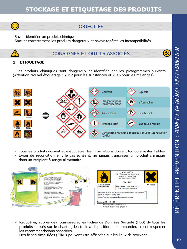 Formation sur le stockage des produits chimiques PDF Substances — free download