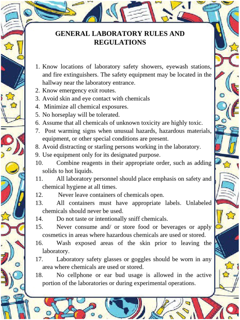 Essential Laboratory Safety Guidelines | PDF