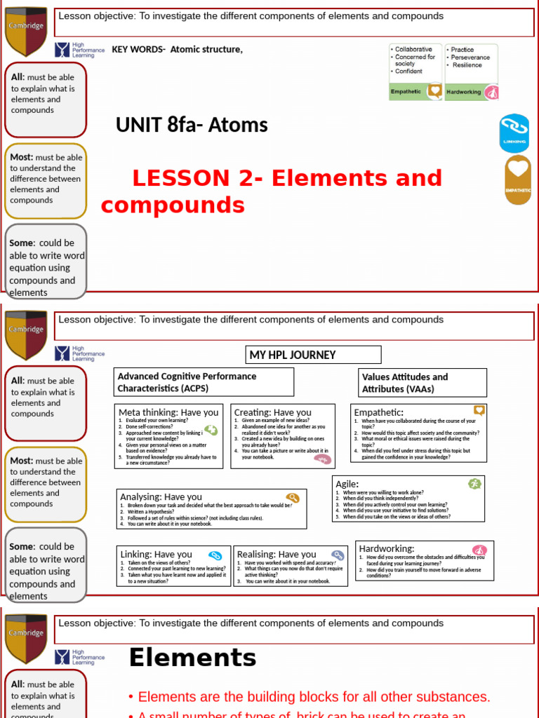 Lesson-2 New Elements and Compounds | PDF | Chemical Compounds ...