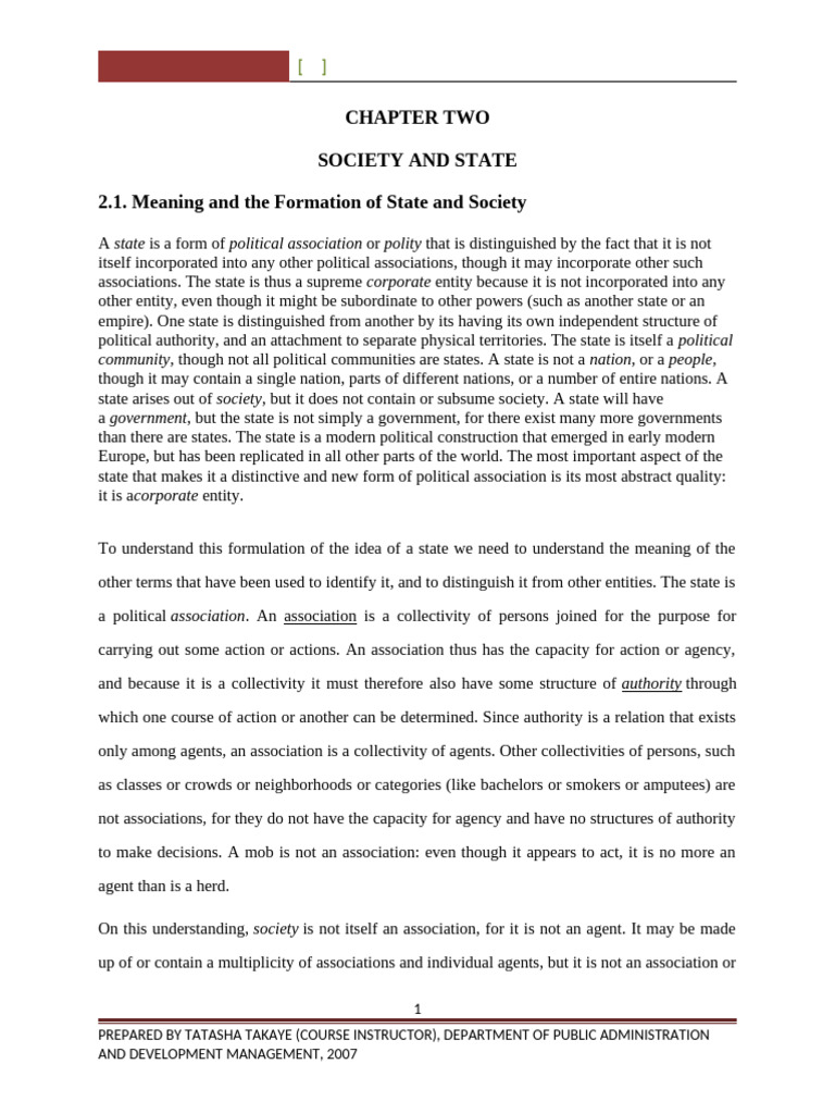 Politics and Theories-Chapter Three | PDF | State (Polity) | Market ...