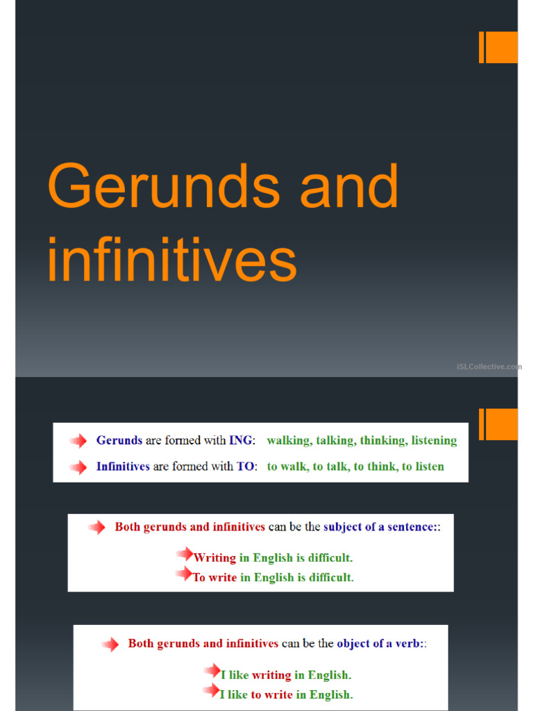 Understanding Gerunds and Infinitives | PDF