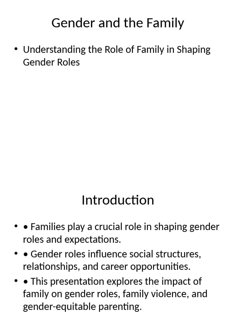 Impact of Family on Gender Roles | PDF | Gender Role | Gender