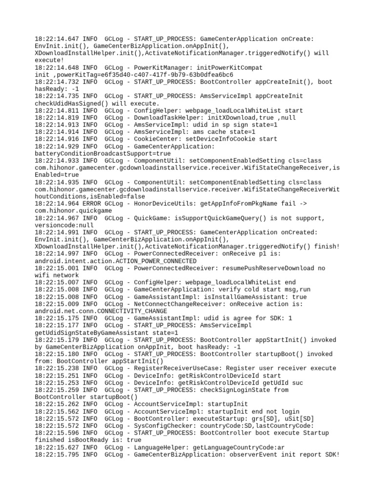 GameCenter Application Startup Log | PDF | Computer Data | Internet ...