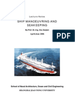 Lecture Notes of Ship Manoeuvring and Sea Keeping 20060615 - New (By Candle Wind)