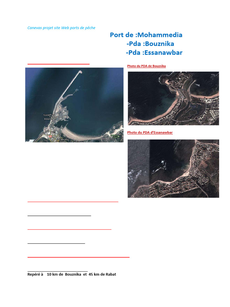 Ports de pêche à Mohammedia et Bouznika | PDF | Port | Fruit de mer