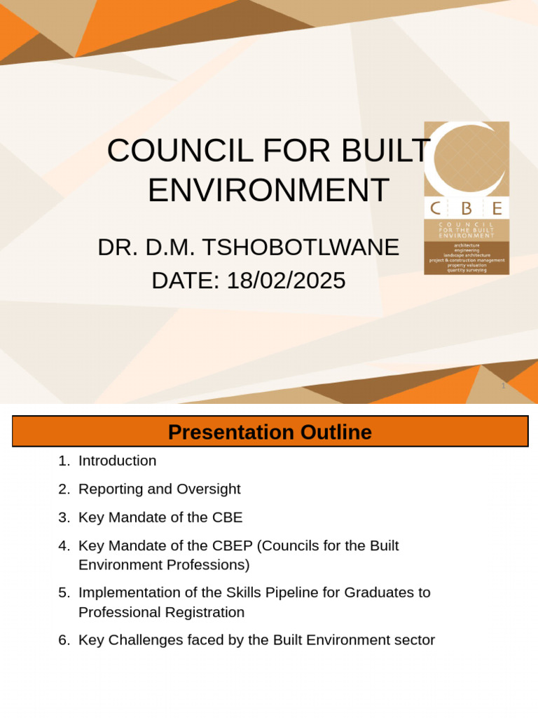 Built Environment Council Overview | PDF | Occupational Safety And ...