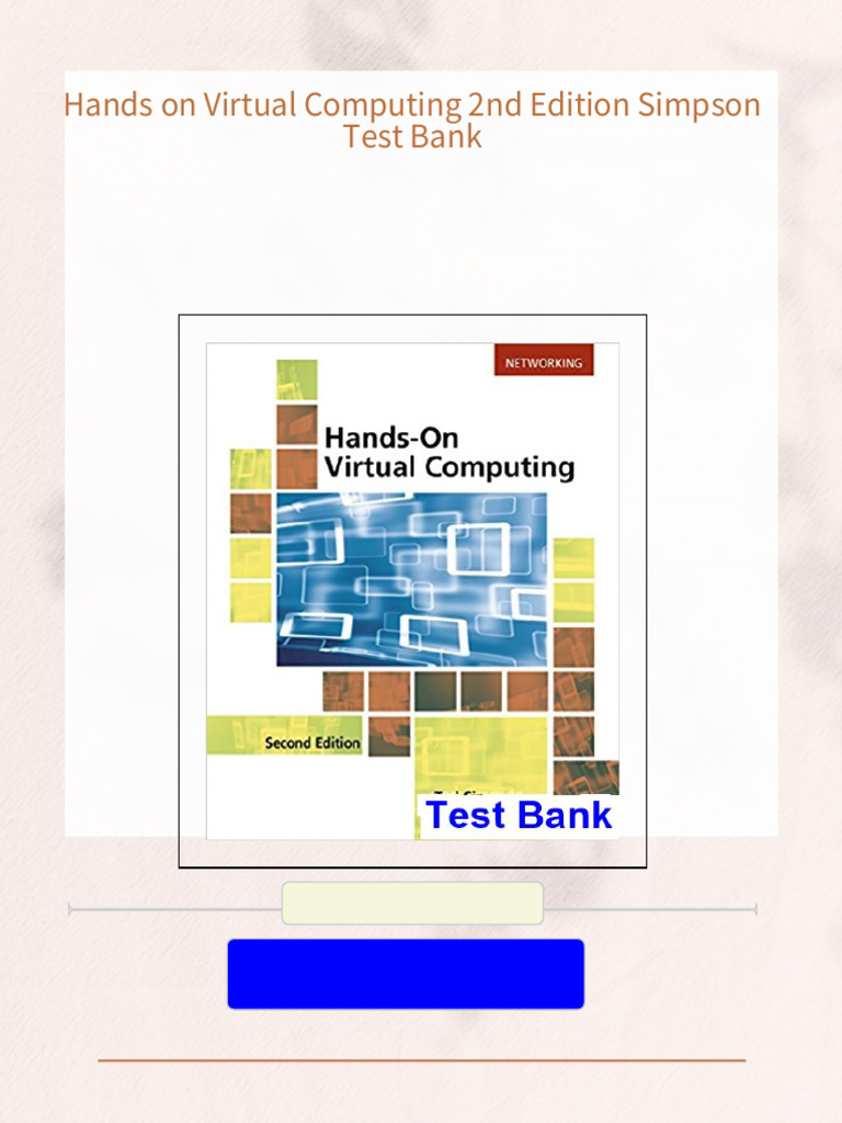 Full download hands on virtual computing 2nd edition simpson test bank