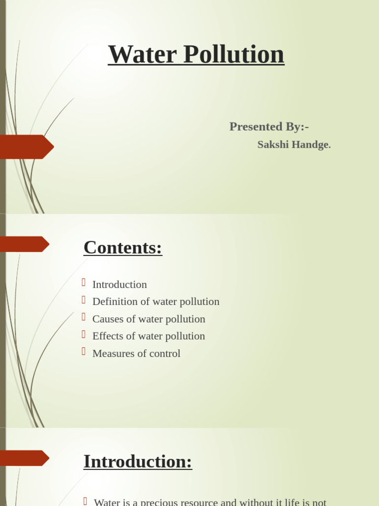 Water Pollution | PDF