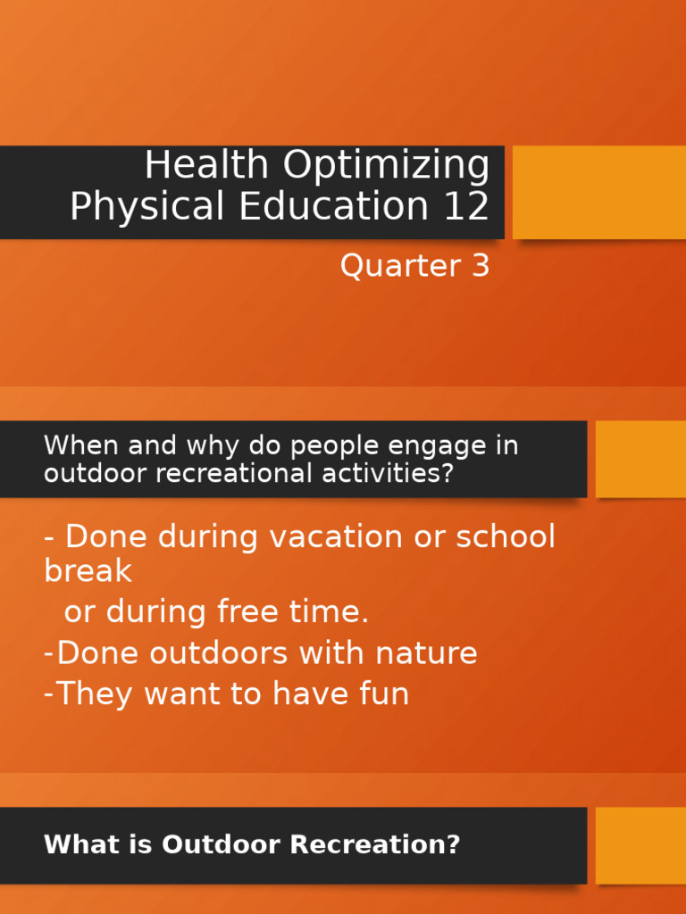 Benefits of Outdoor Recreation Activities | PDF | Recreation