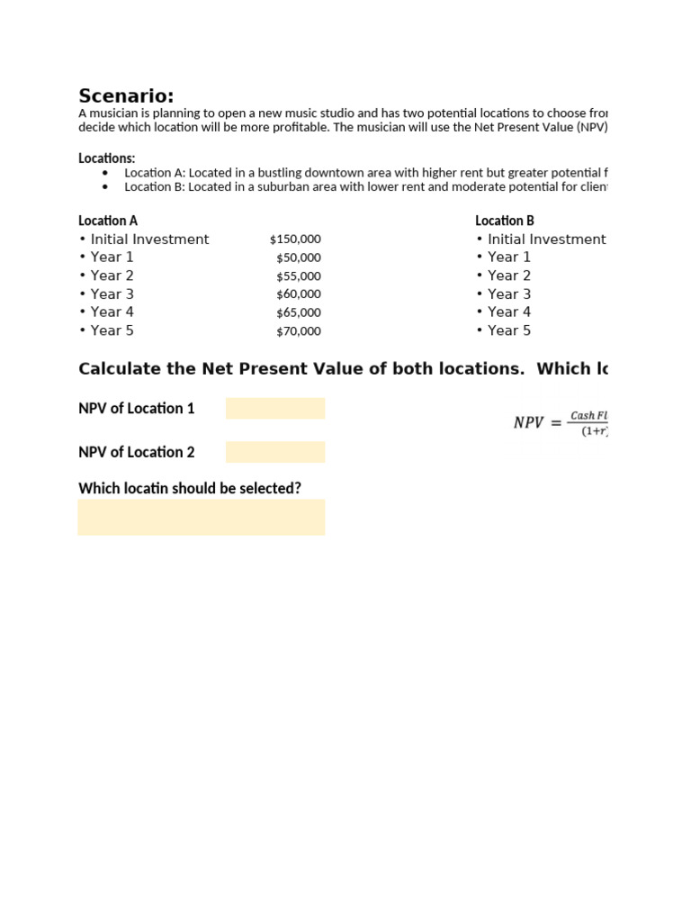 Week 7 Practice Problems | PDF | Net Present Value | Coefficient Of ...