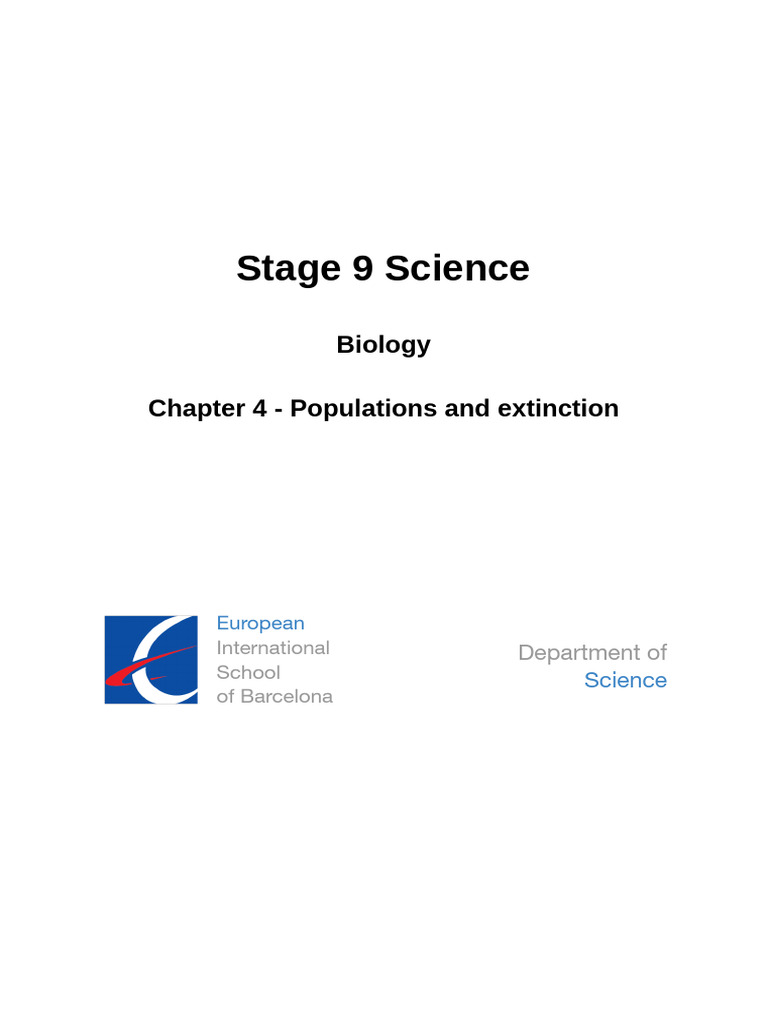 Populations and Extinction | PDF