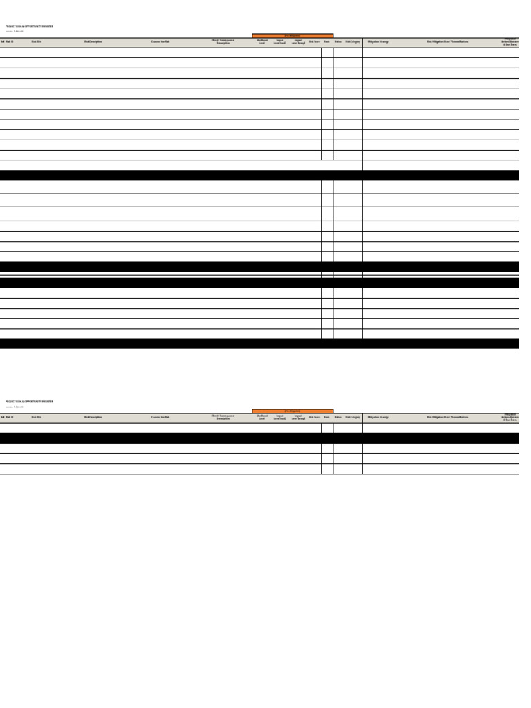 Project Risk & Opportunity Register | PDF