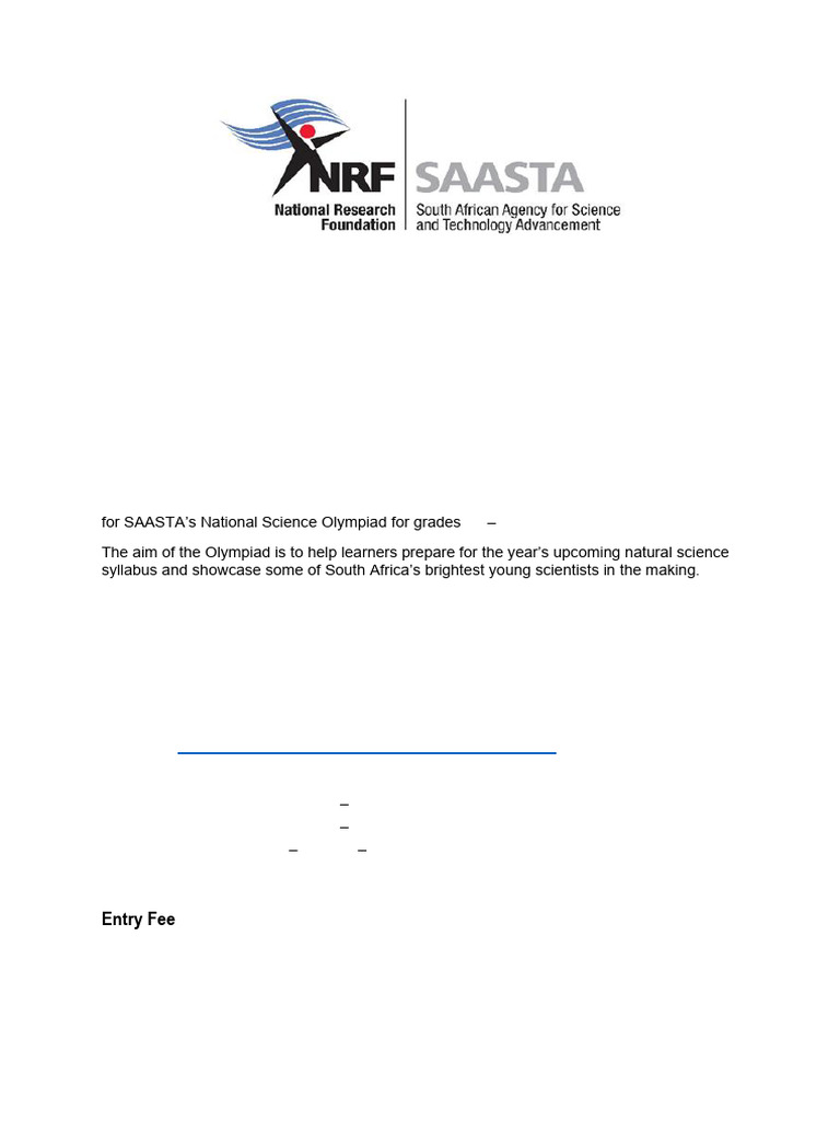 Natural Science Olympiad 2025 Overview | PDF
