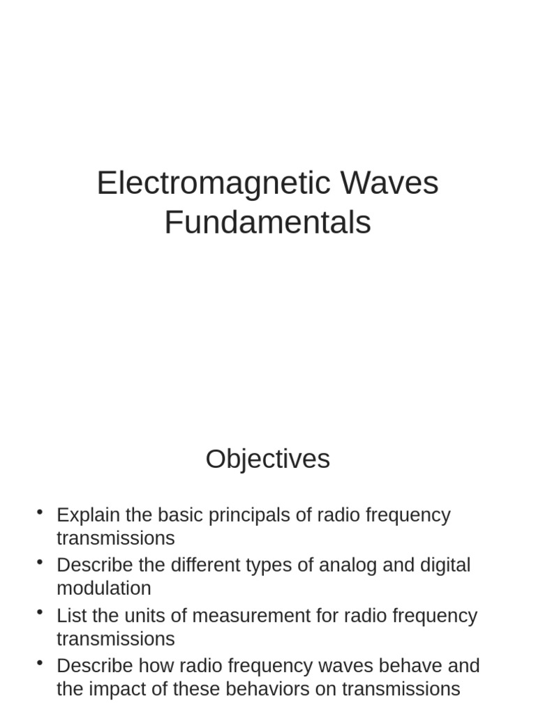Electromagnetic Waves Basics | PDF | Hertz | Frequency