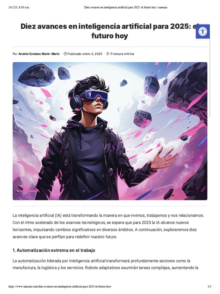 Avances en IA para 2025: 10 Innovaciones | PDF | Inteligencia ...