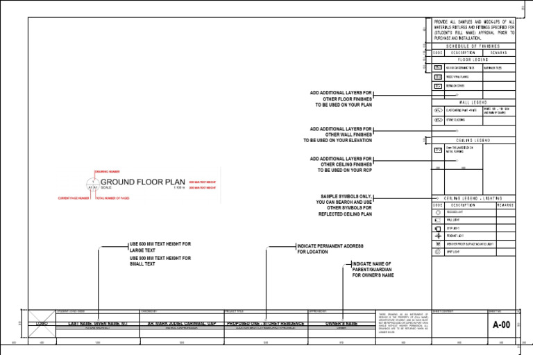 Arbt 2 Tracing Paper Titleblock | PDF | Architectural Elements ...