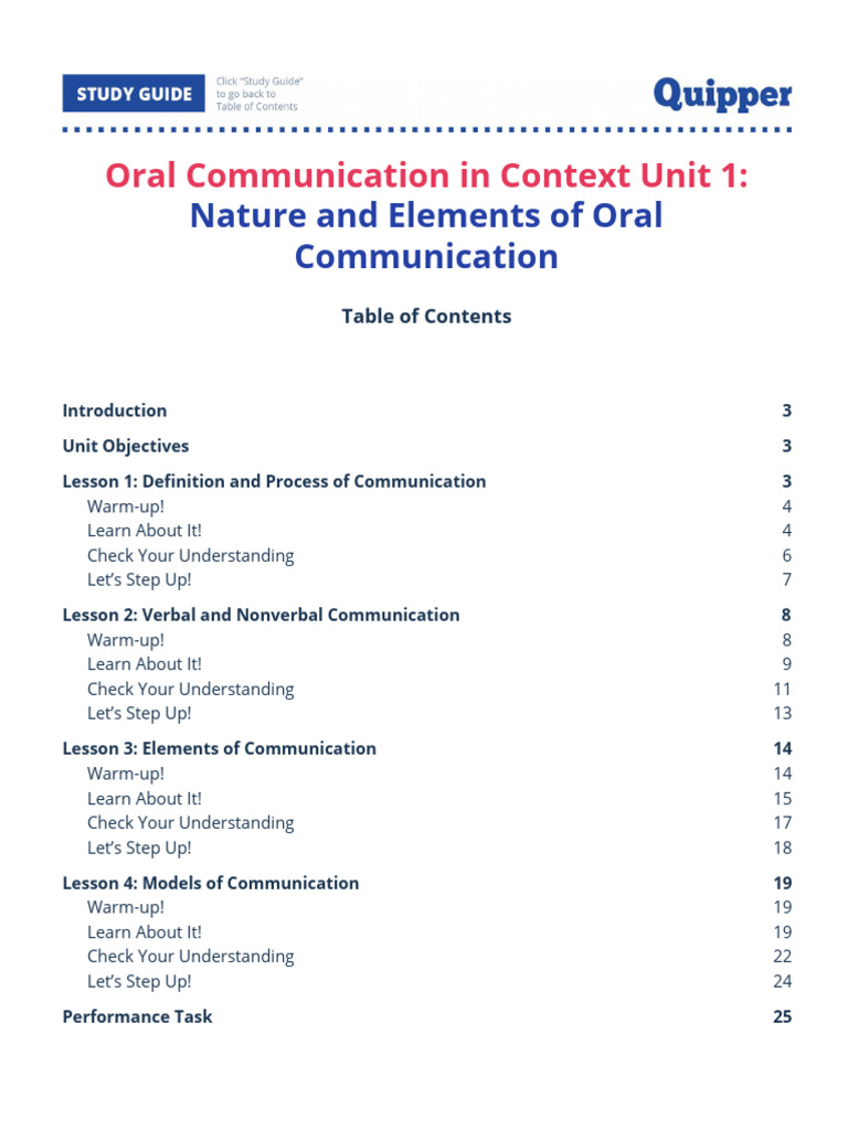 Nature and Elements of Oral Communication | PDF | Communication ...