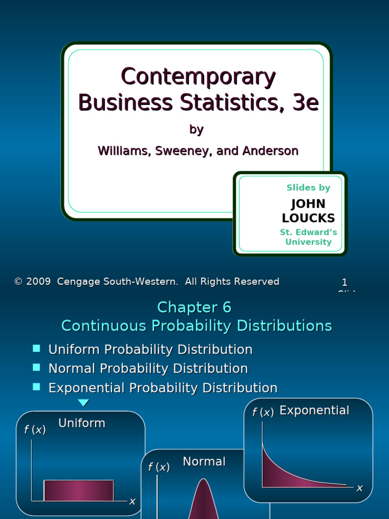 Chapter6 | PDF | Random Variable | Probability Distribution
