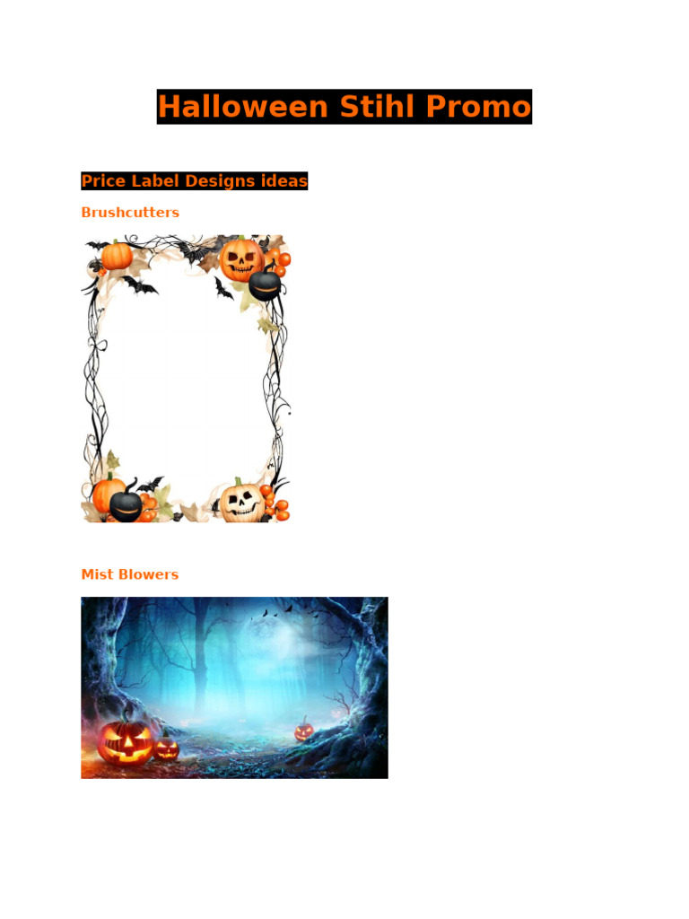 Stihl Promo Halloween | PDF