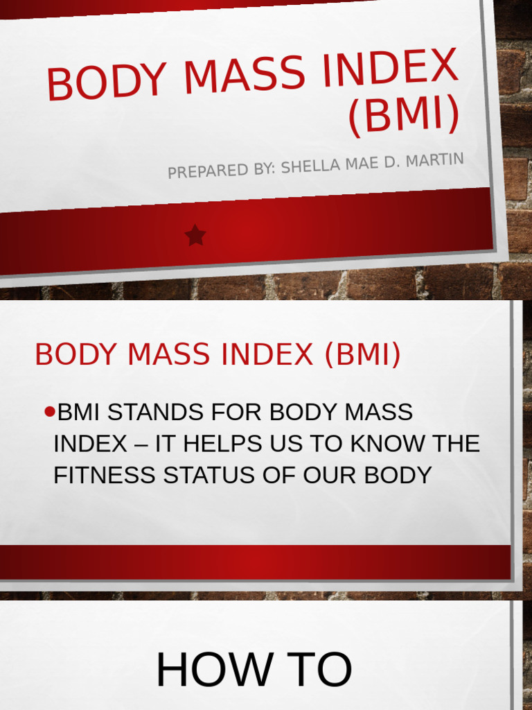 Body Mass Index Bmi | PDF