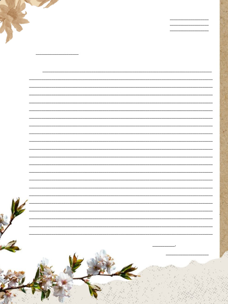 Letter Wirting Paper | PDF