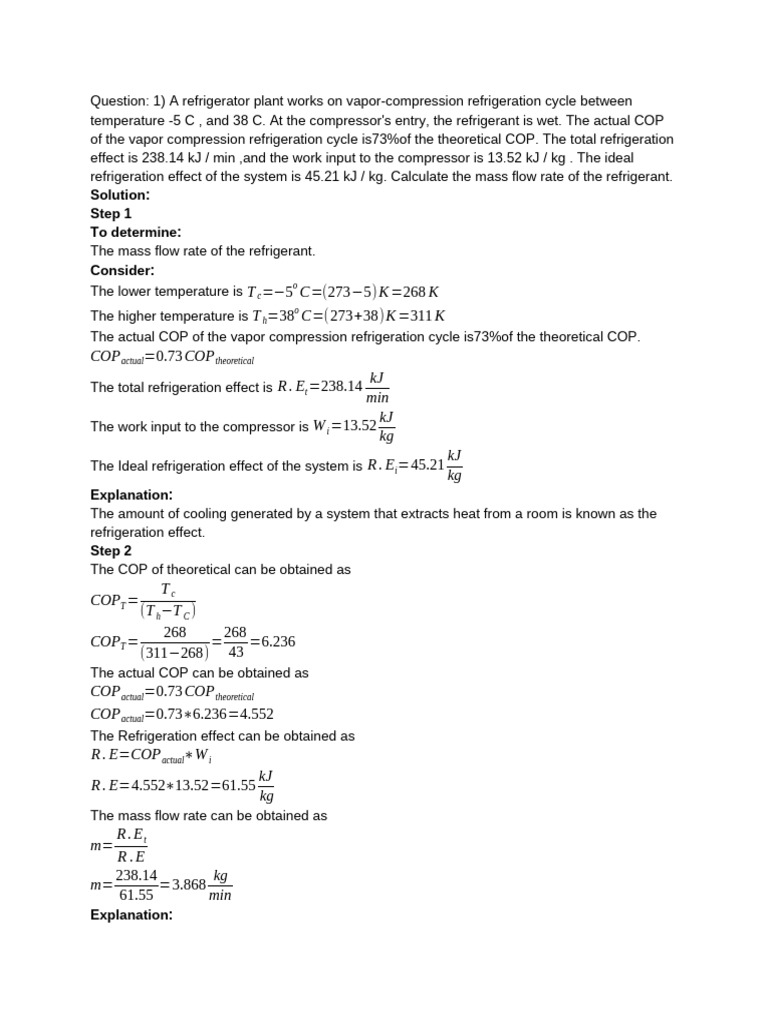 Mechanical Engineering-Set-2 | PDF | Heat | Refrigeration