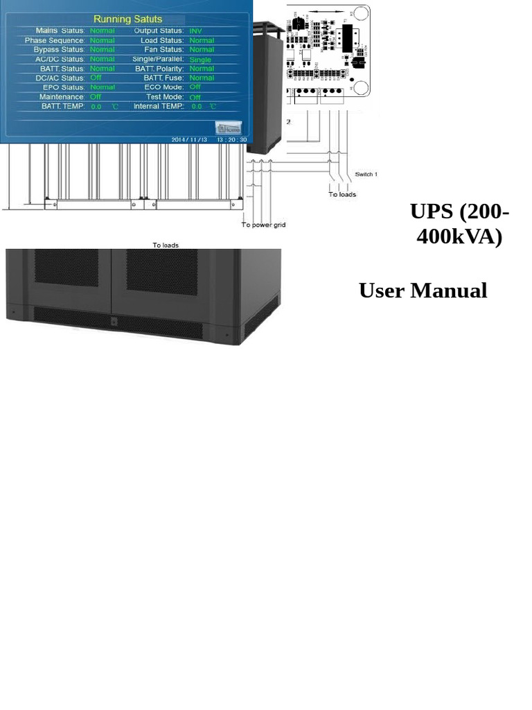 200-400kVA UPS User Manual | PDF | Power Inverter | Rectifier