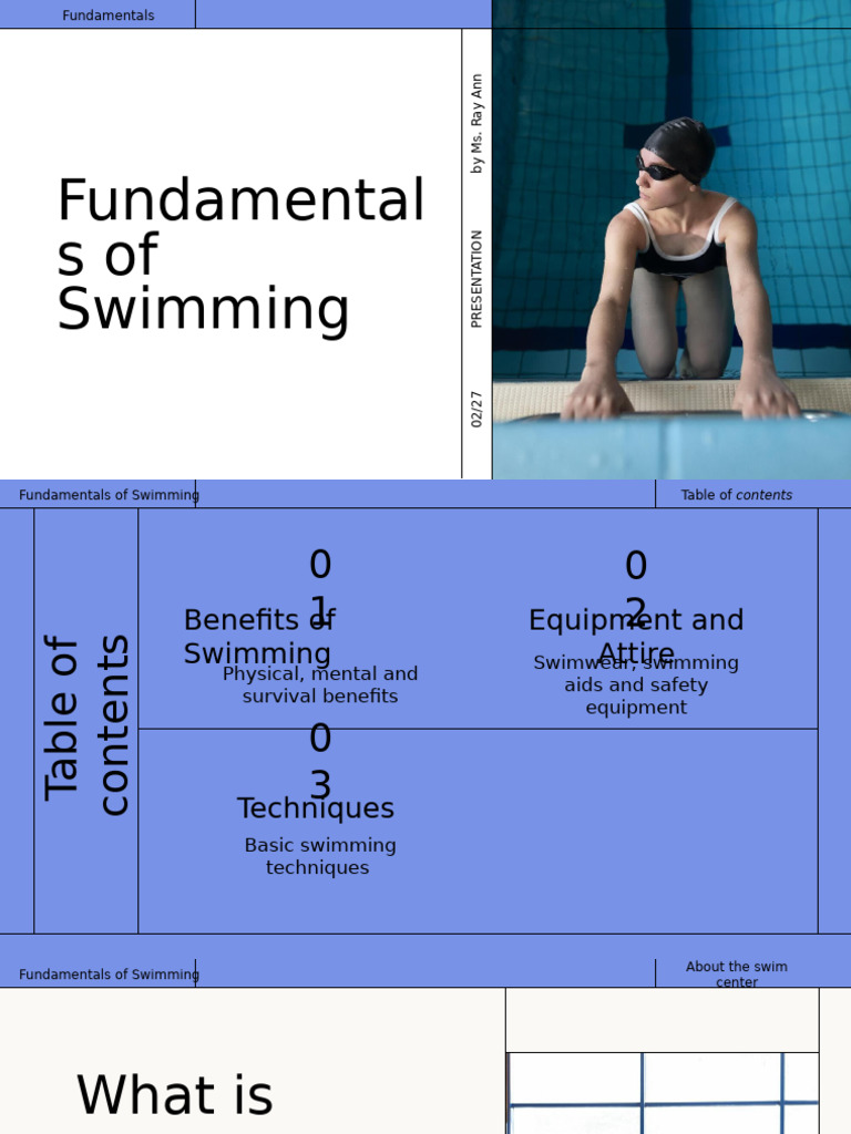Swimming Fundamentals Guide | PDF | Swimming | Racing
