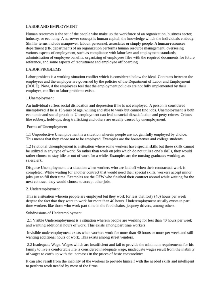 Labor And Employment Pdf Employment Strike Action