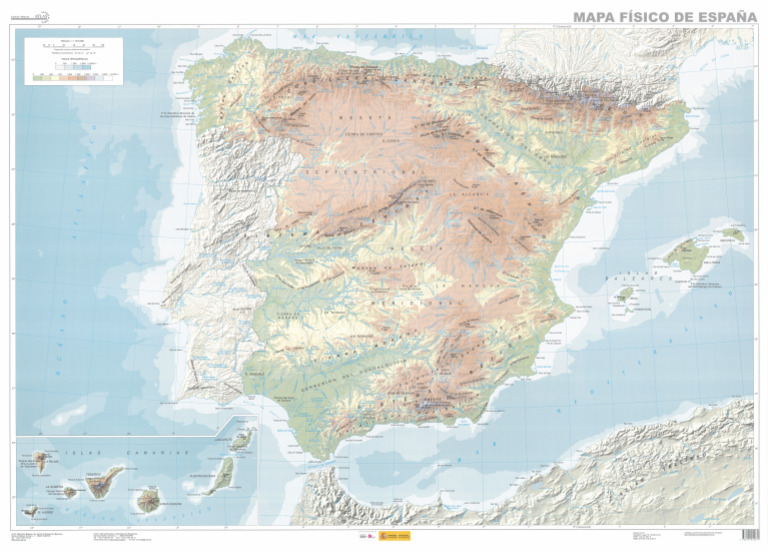 Espana Mapa Fisico de Espana 1 1.125.000 2012 Mapa 16944 Spa | PDF